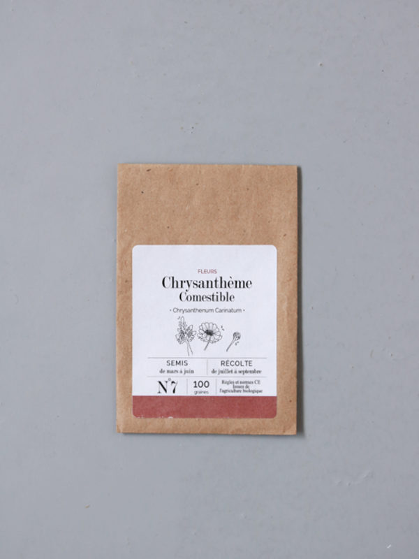 graines bio et reproductibles de chrysanthème comestible - échoppe végétale